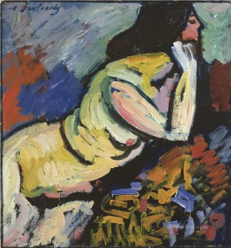 表現主義 Painting - ヌード 1912 アレクセイ・フォン・ヤウレンスキー 表現主義